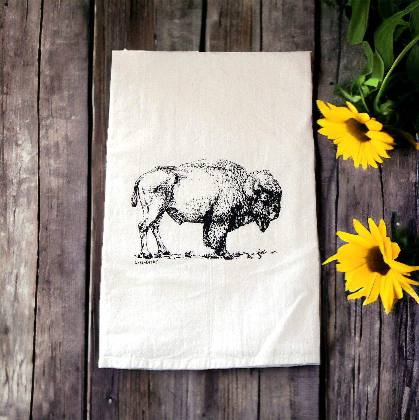 Buffalo Bison Tea Towel