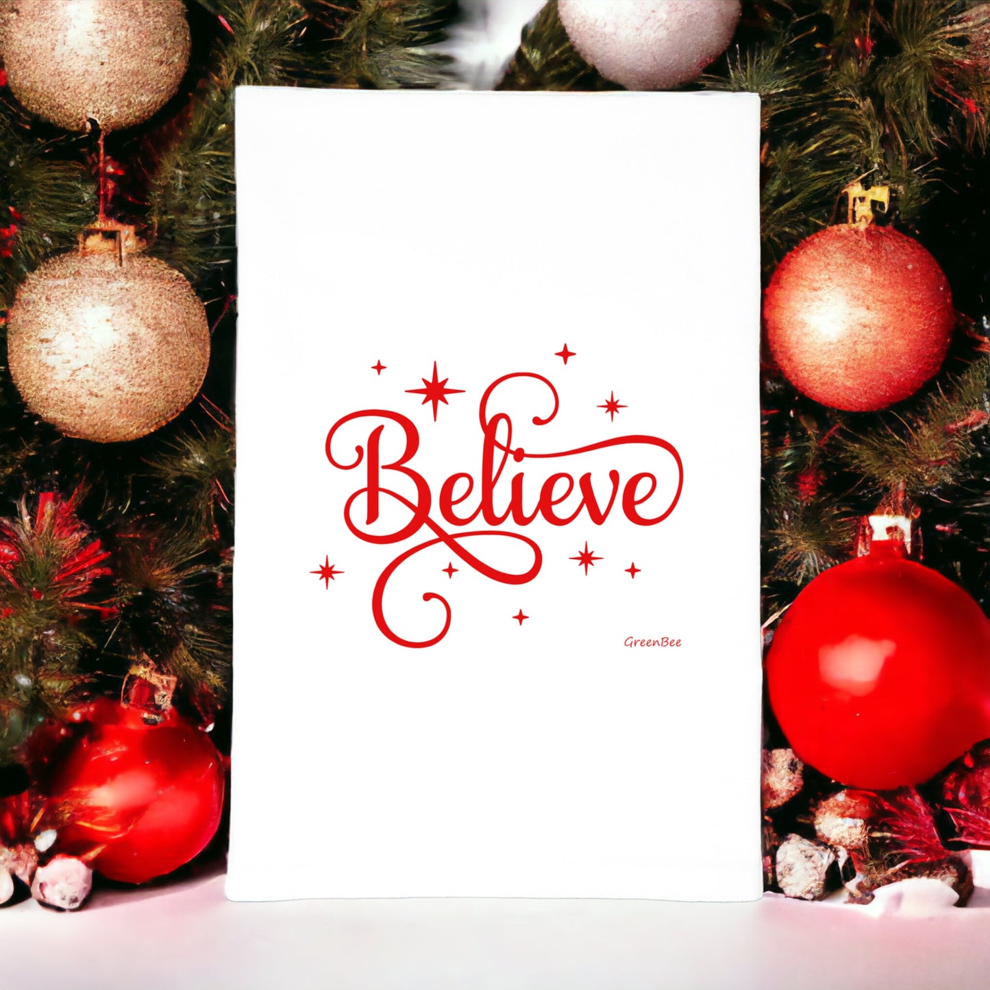 Believe Christmas Tea Towel