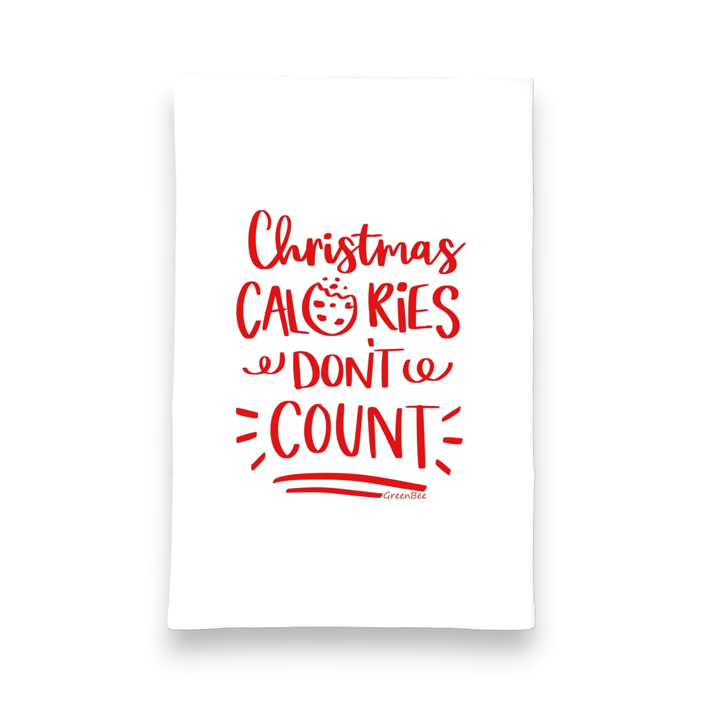 Christmas Calories Don't Count Tea Towel