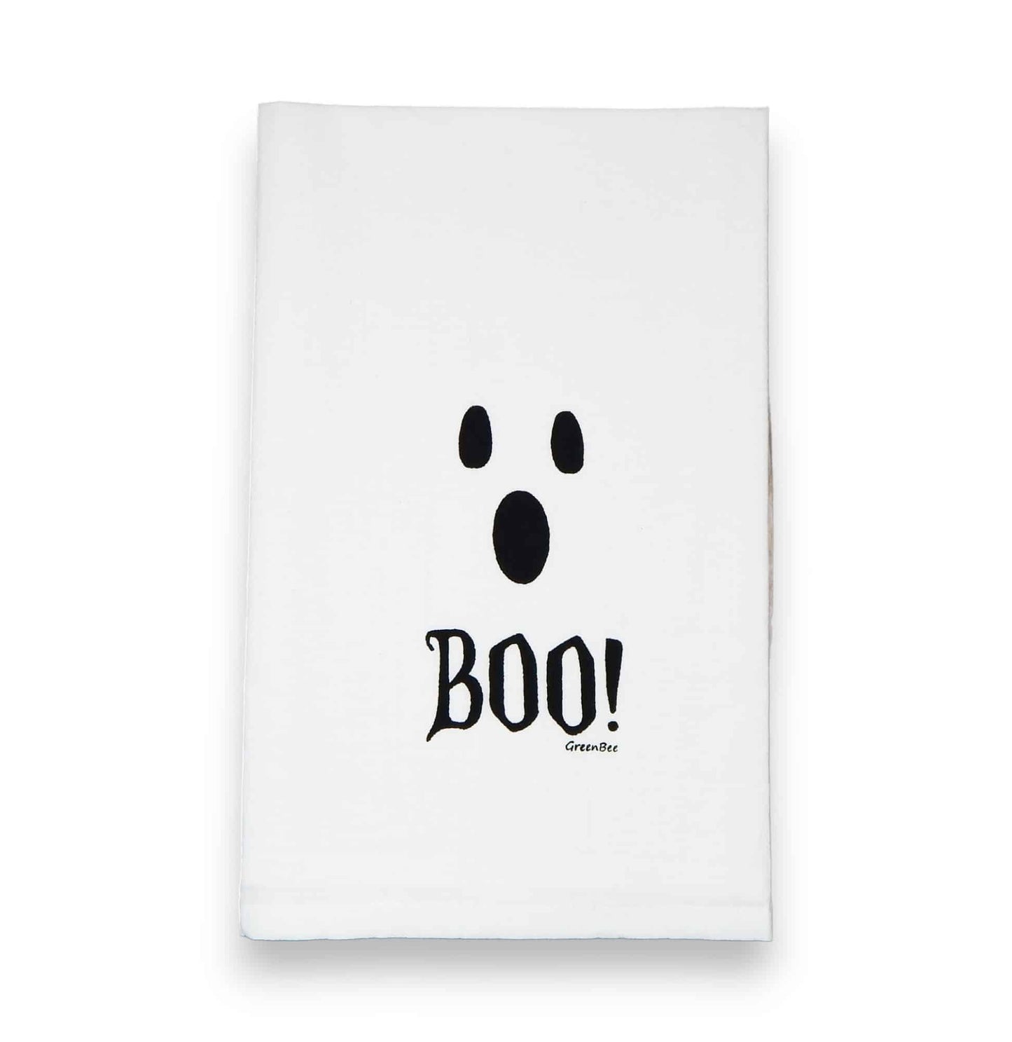 Boo Ghost Face Halloween Tea Towel