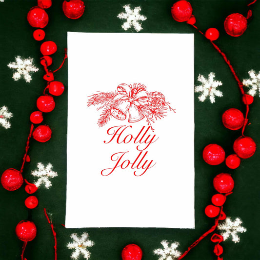 Holly Jolly Christmas Tea Towel