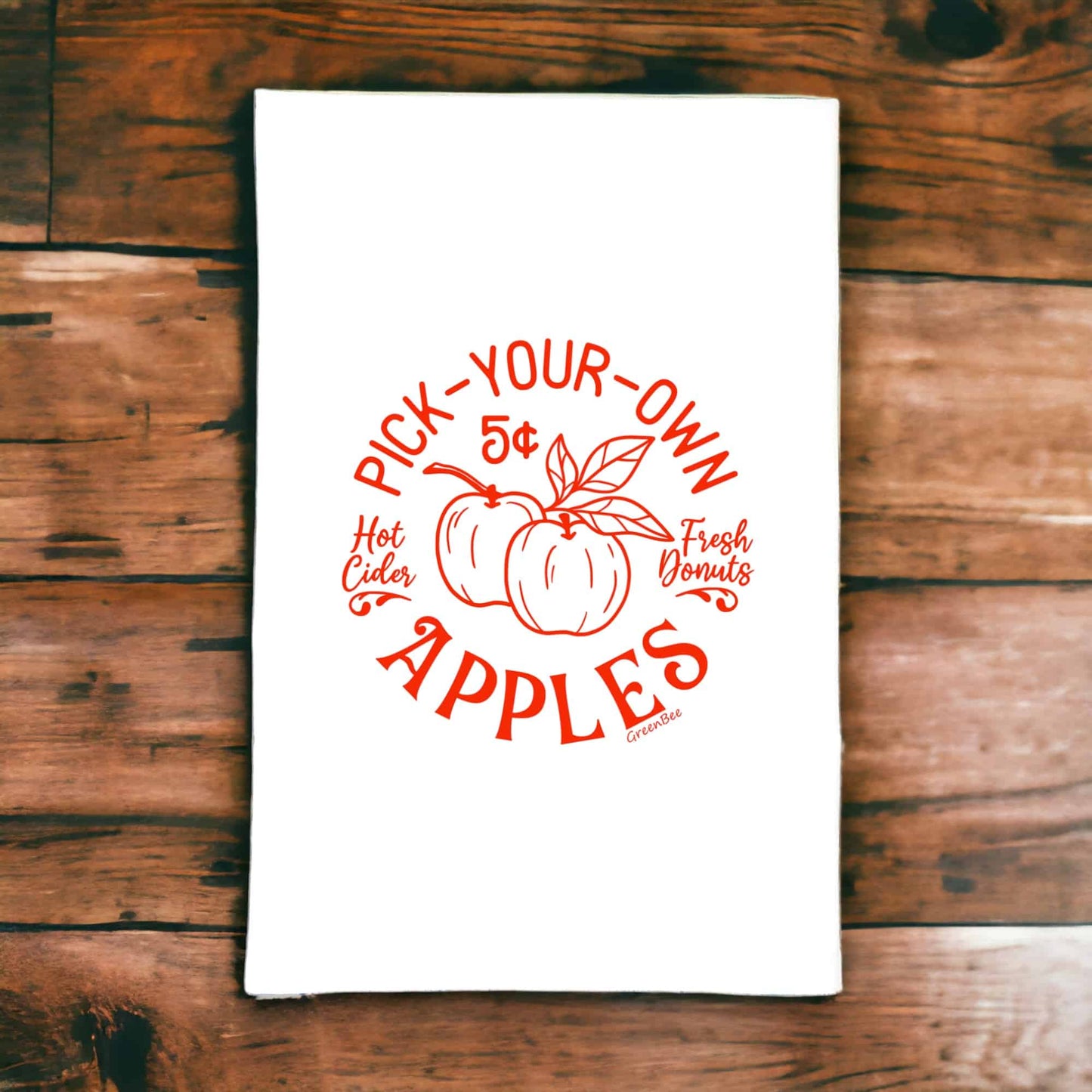 Fall Pick Apples Sign Kitchen Towel