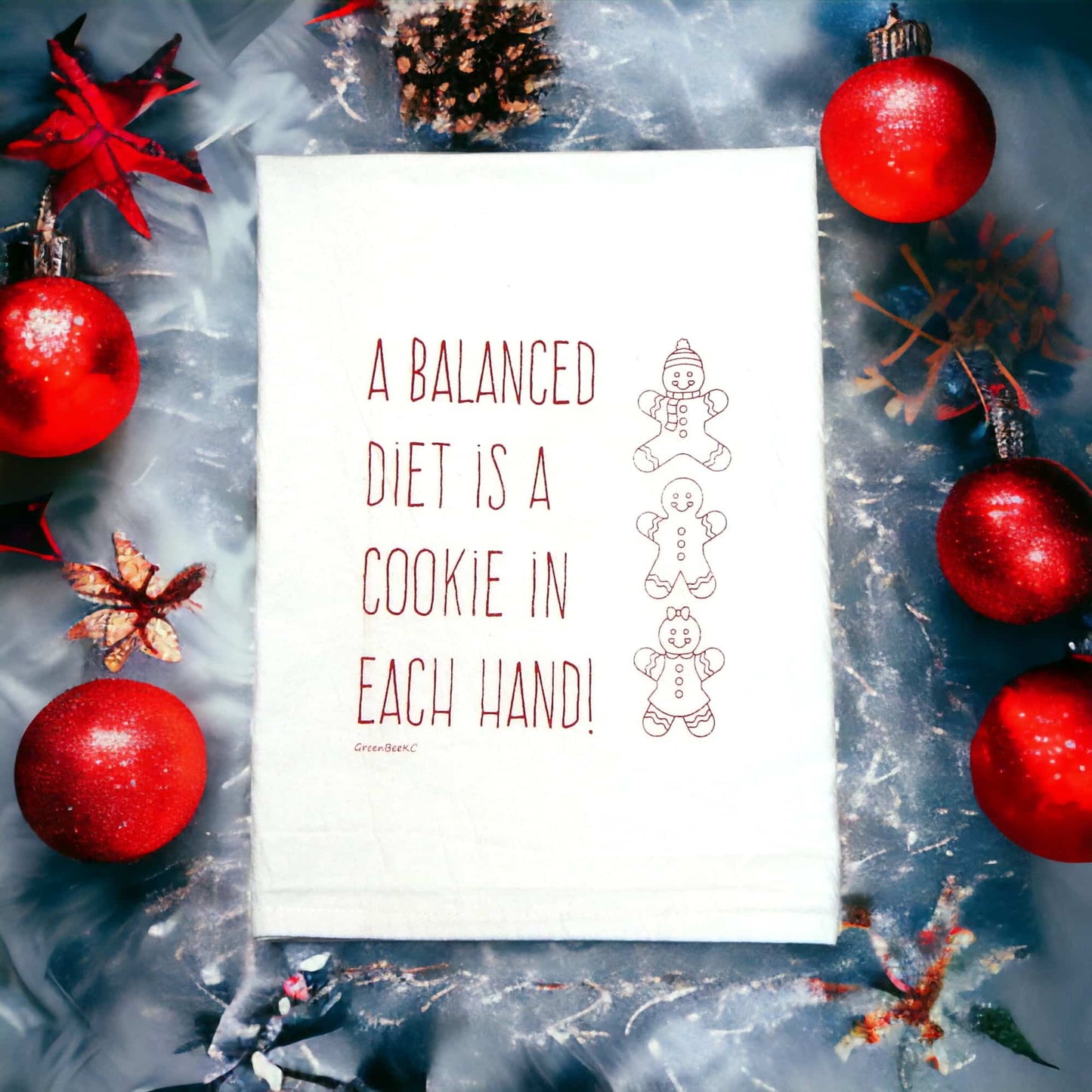 Christmas Cookie Gingerbread Man Tea Towel