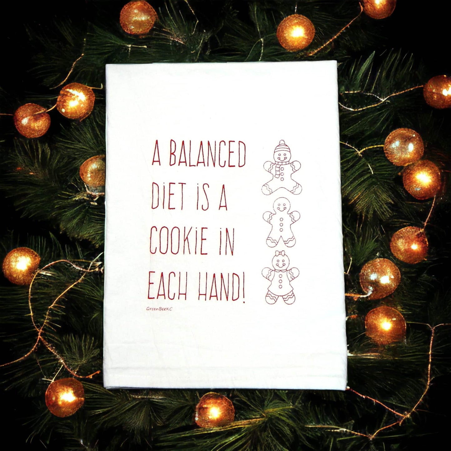 Christmas Cookie Gingerbread Man Tea Towel