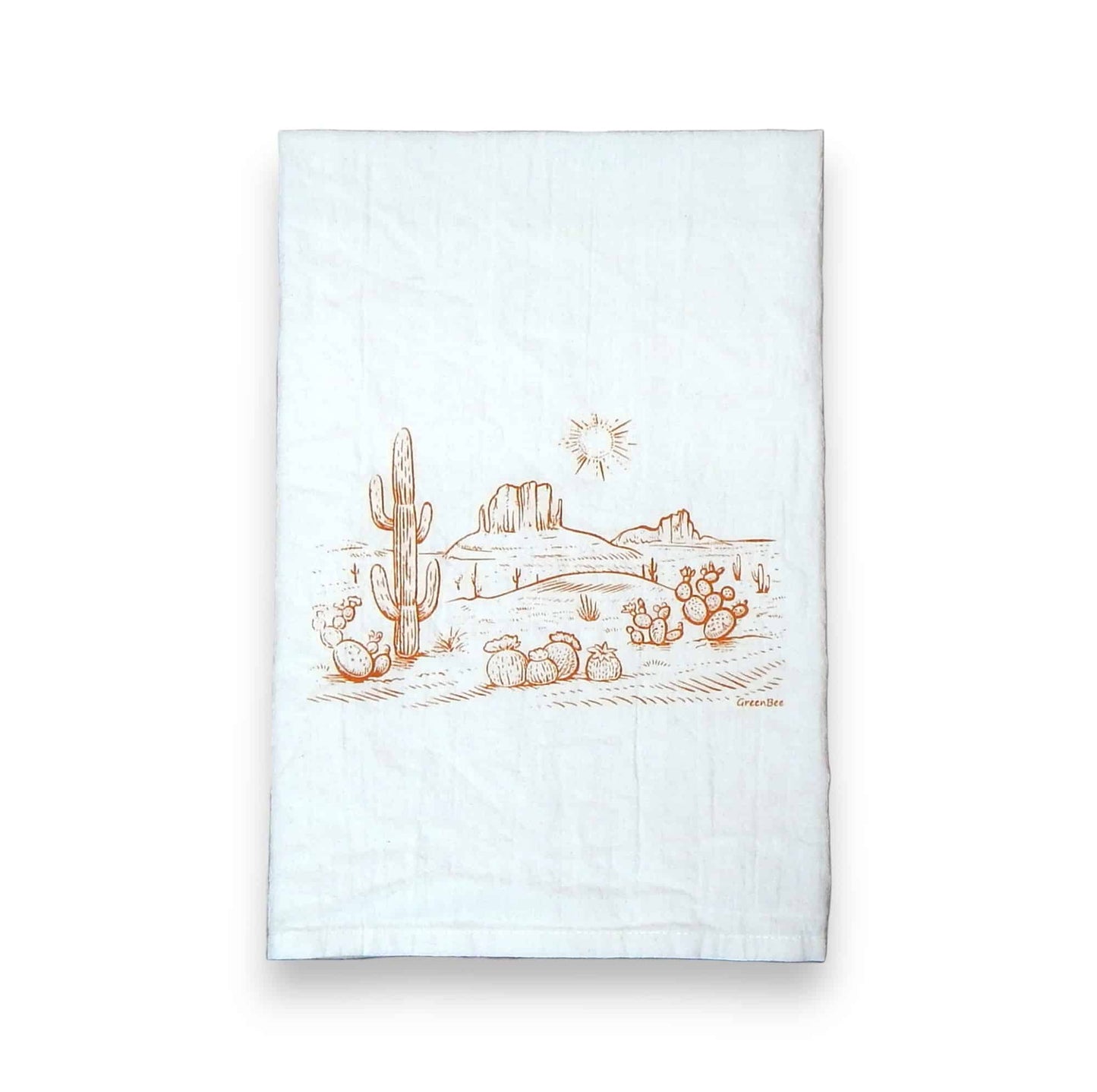 Saguaro Desert Scene Tea Towel