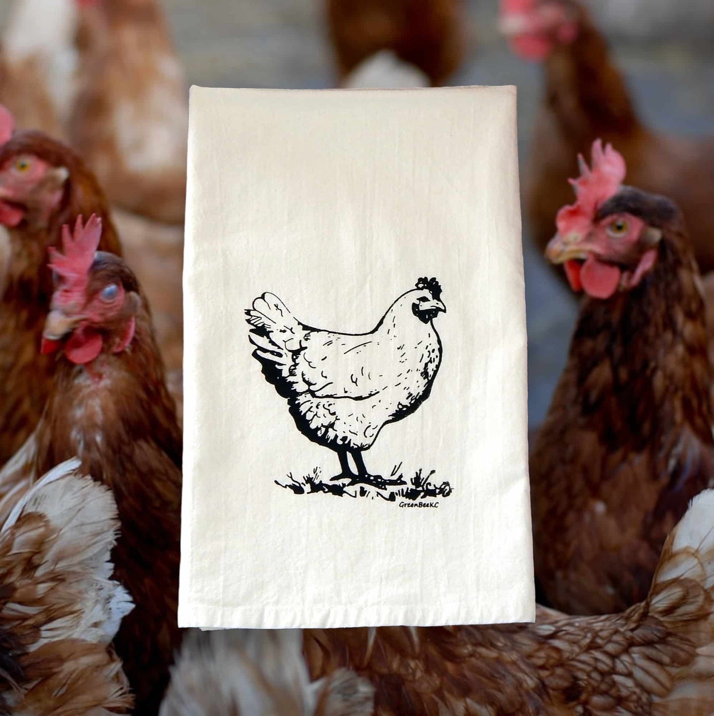 Chicken Hen Tea Towel