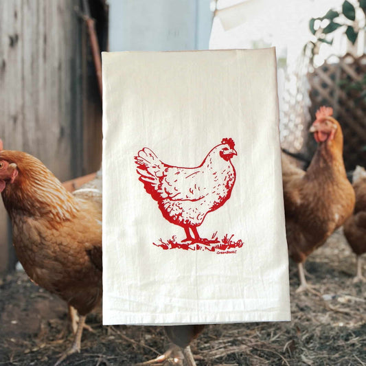 Chicken Hen Tea Towel