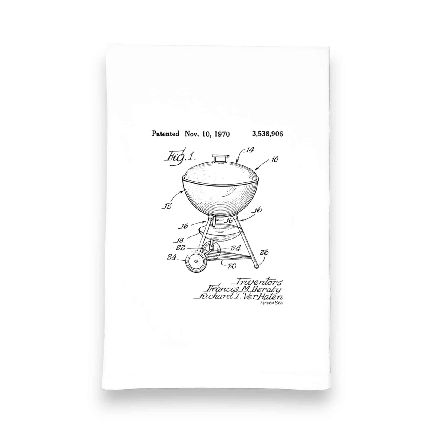 Kettle Grill Fathers Day Tea Towel
