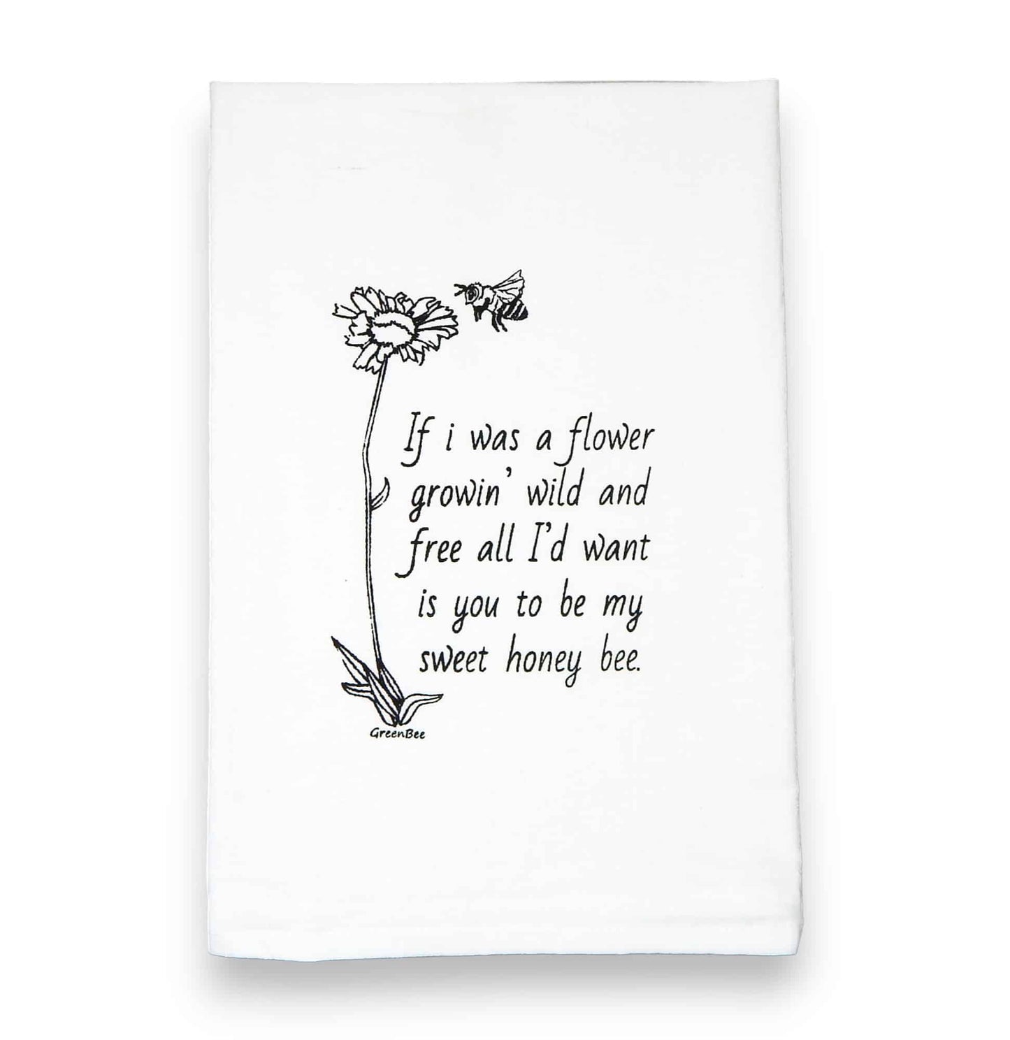 If I Was a Flower Wild Free Tea Towel