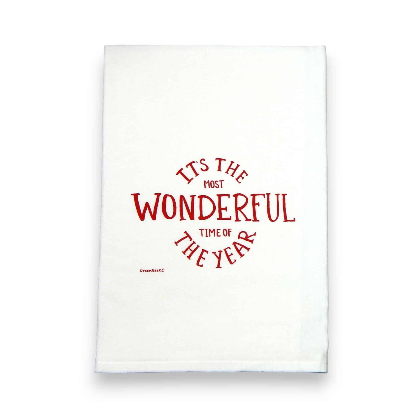 Most Wonderful Time Of The Year Christmas Tea Towel